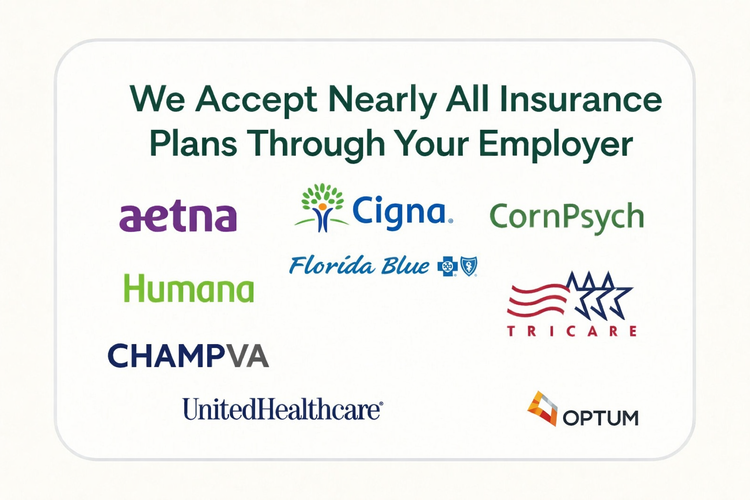 Insurance plans accepted through employer coverage
